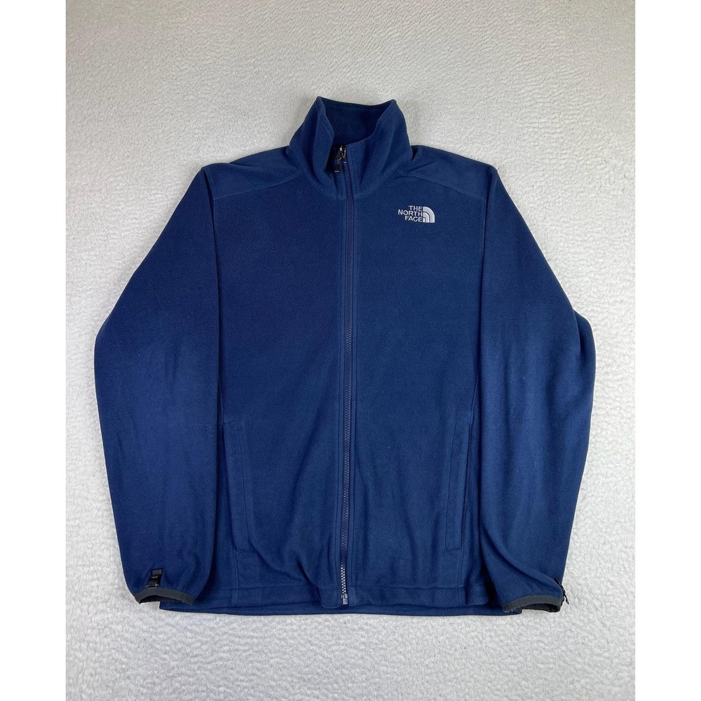 The North Face Jacket Mens Small Blue Fleece Full Zip Collar Pockets‎ Outdoor